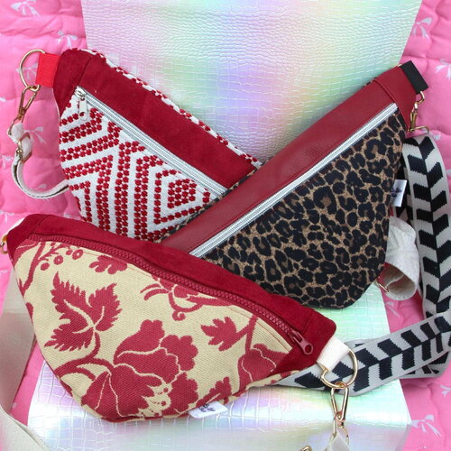 Sac banane en tissu fait main - motifs uniques et upcyclés