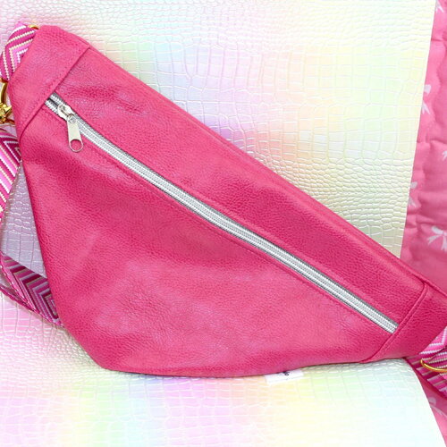 Sac banane en simili cuir fait main - rose fuchsia ou orange vitaminé