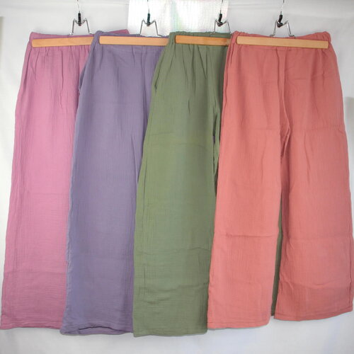 Pantalon léger en gaze de coton