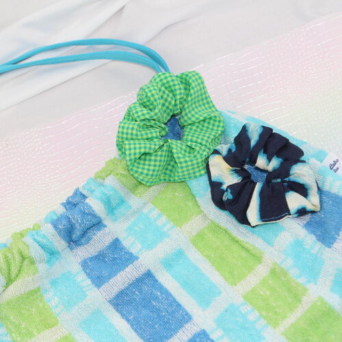 Sac cabas éponge upcyclé - "ocean &amp; lime"