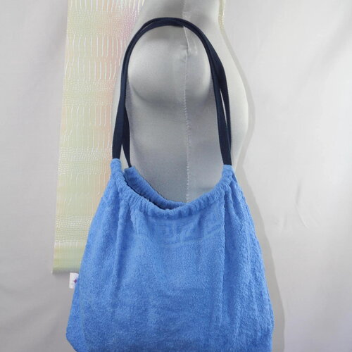 Sac cabas éponge upcyclé - "royal blue"