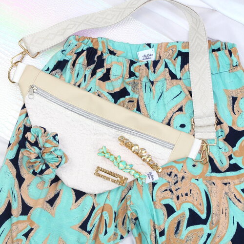 Pantalon léger motif tropical