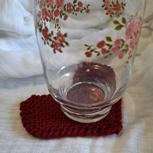 Dessous de verrre en coeur x4