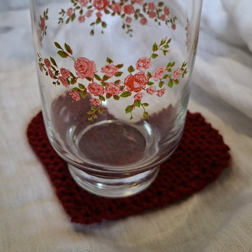 Dessous de verre en coeur x6