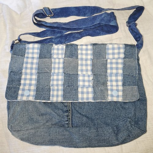 Sac bandoulière patchwork -recyclé