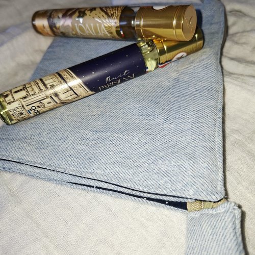 Pochette triple denim recyclée