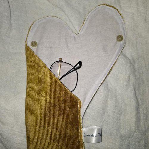 Étui à lunette jaune moutarde