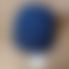 Chapeau cloche en velour bleu marine