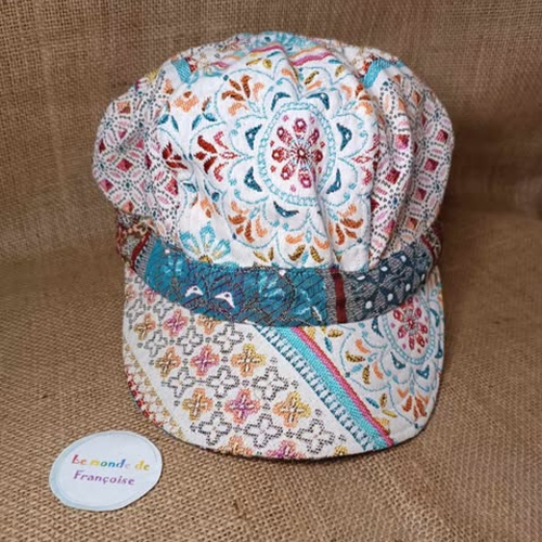Casquette gavroche multicolore réversible