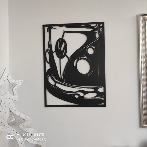 Décoration murale noire combi fan art