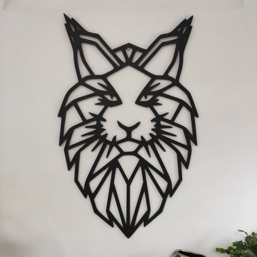 Maine coon décoration murale noire origami