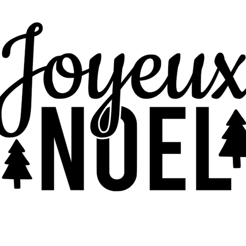 Joyeux noël motif prédécoupé en flex ou en vinyle