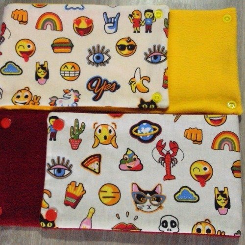 Snood Tour De Cou 12 24 Mois Reversible En Polaire Et Tissu Imprime 100 Coton Etoiles Bleues Un Grand Marche