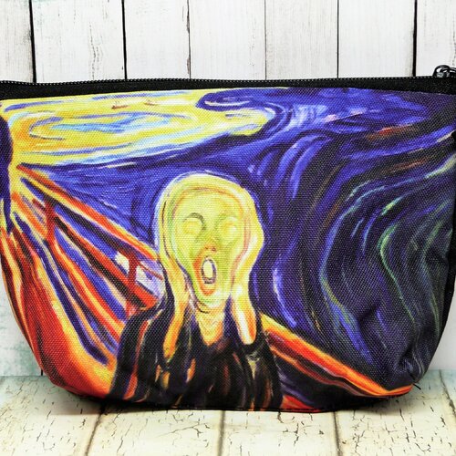 Trousse, maquillage, toilette, trousse à tout, le cri de munch