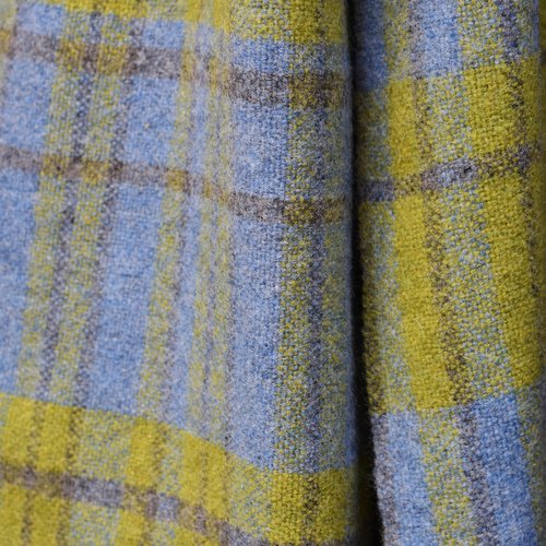 Echarpe tissé main en laine shetland gots