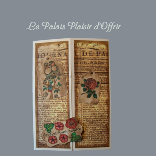 Carte anniversaire homme - journal 321 vintage