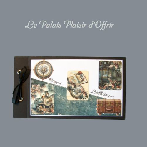 Carte anniversaire homme - les trains d'autrefois