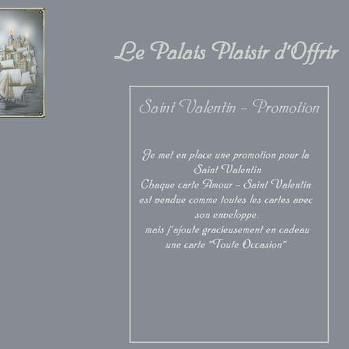 Carte saint valentin - promotion