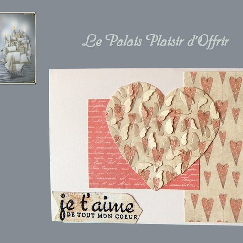 Carte saint valentin - coeur à coeurs et papillons