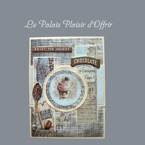 Carte toutes occasions - chocolat café - enhoy the moment