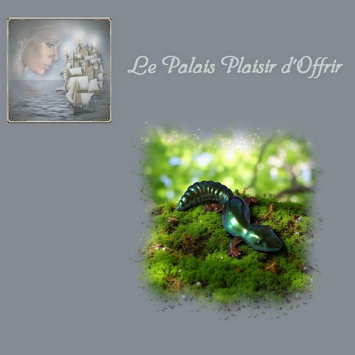 Animal - resine - beau gecko vert "cameleon" effets bleu et ses pattes marron