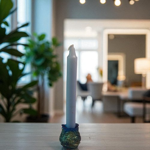 Pb - résine - porte bougie et son décor marin