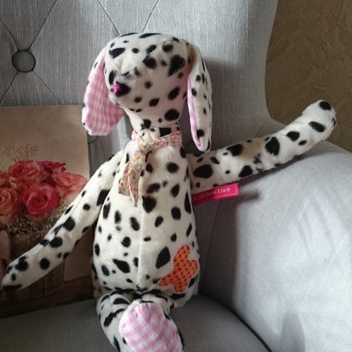 Jody la dalmatienne - peluche qui attend d'être adoptée