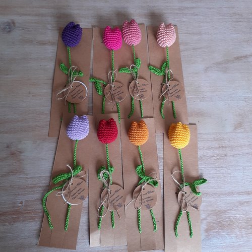 Marque page crochet tulipe