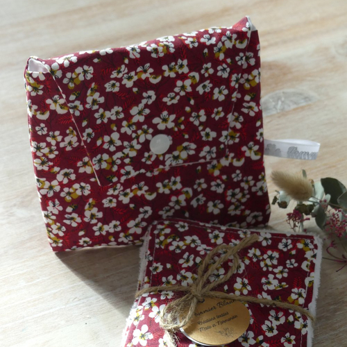 Lingettes lavables avec pochette