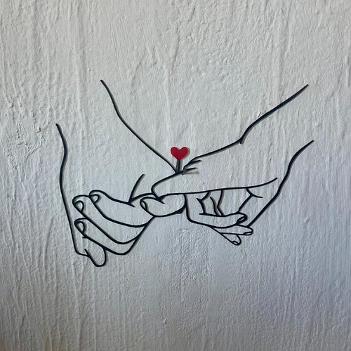 Art mural main coeur  - déco original