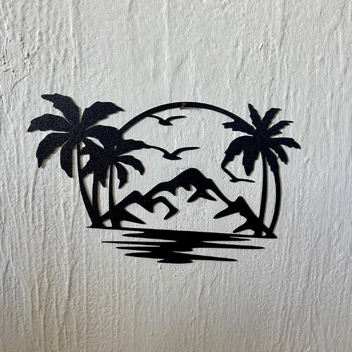 Art mural ile paradisiaque  - déco original