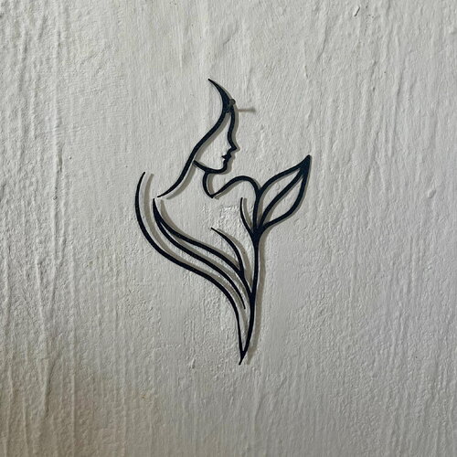 Art mural femme line art - déco original