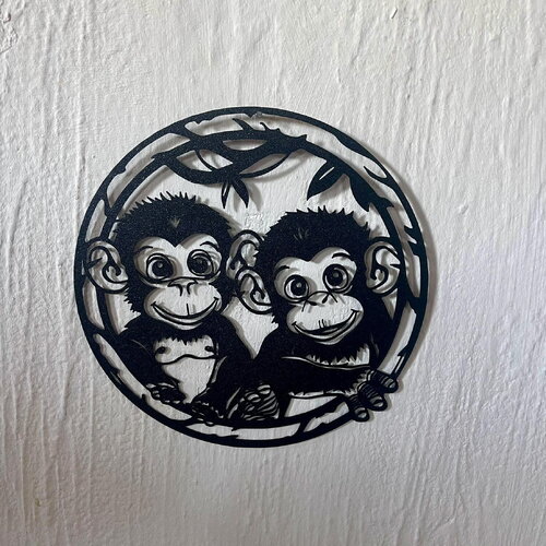 Art mural singes  - déco original