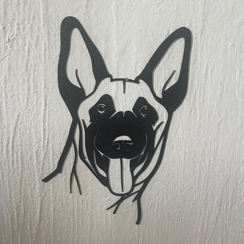 Art mural chien malinois - déco original wall decor