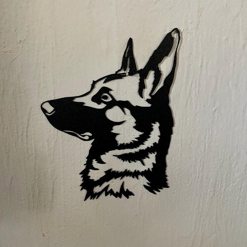 Art mural chien malinois profil - déco original