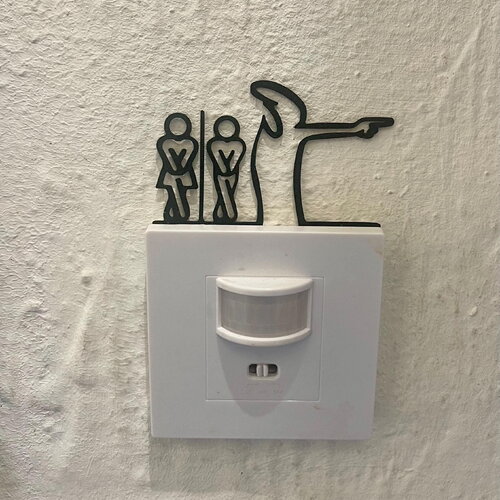 Wall decor -  la ligne toilettes - déco original