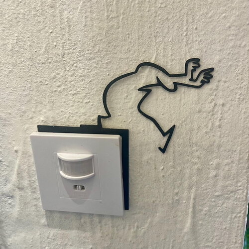 Déco murale la ligne tombe - déco original wall decor