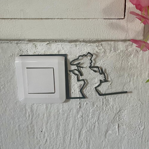 Déco murale la ligne appuyer - déco original