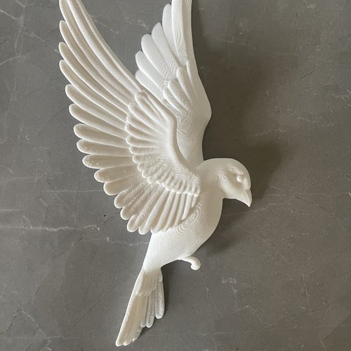 Oiseau décoratif - tourterelle blanche - déco original wall decor
