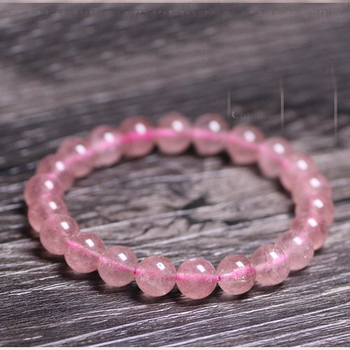 Bracelet en pierre naturelle tourmaline pastèque, perles de 8 mm de diamètre, longueur : 19 cm, neuf