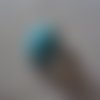 Bague avec cabochon ovale en pierre naturelle turquoise, anneau ajustable