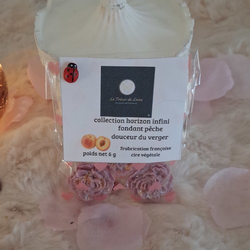 Fondants  petites fleurs  pêche -douceur de verger 6 g