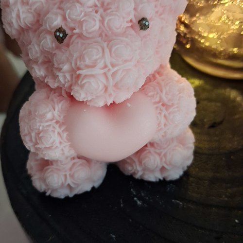 Ourson coeur 56 g parfum fleur de coton