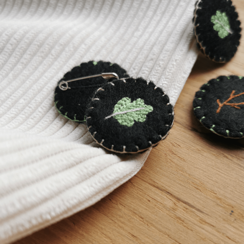 Broche feuille d'automne