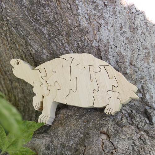 Puzzle tortue en bois 10  pièces