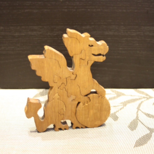 Puzzle en bois dragon 6 pièces
