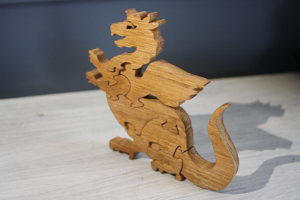 Jouet en bois : puzzle  dragon  - Un grand marché