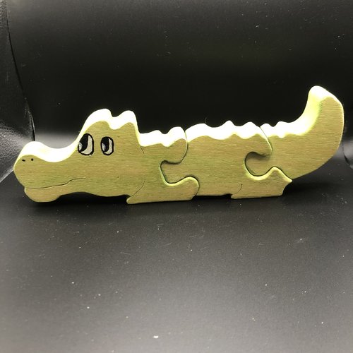 Puzzle en bois crocodile