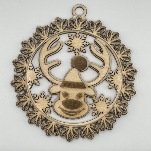 Décoration de noël en bois réalisées au laser n5