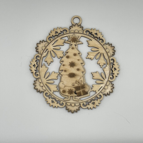 Décoration de noël en bois réalisées au laser n8